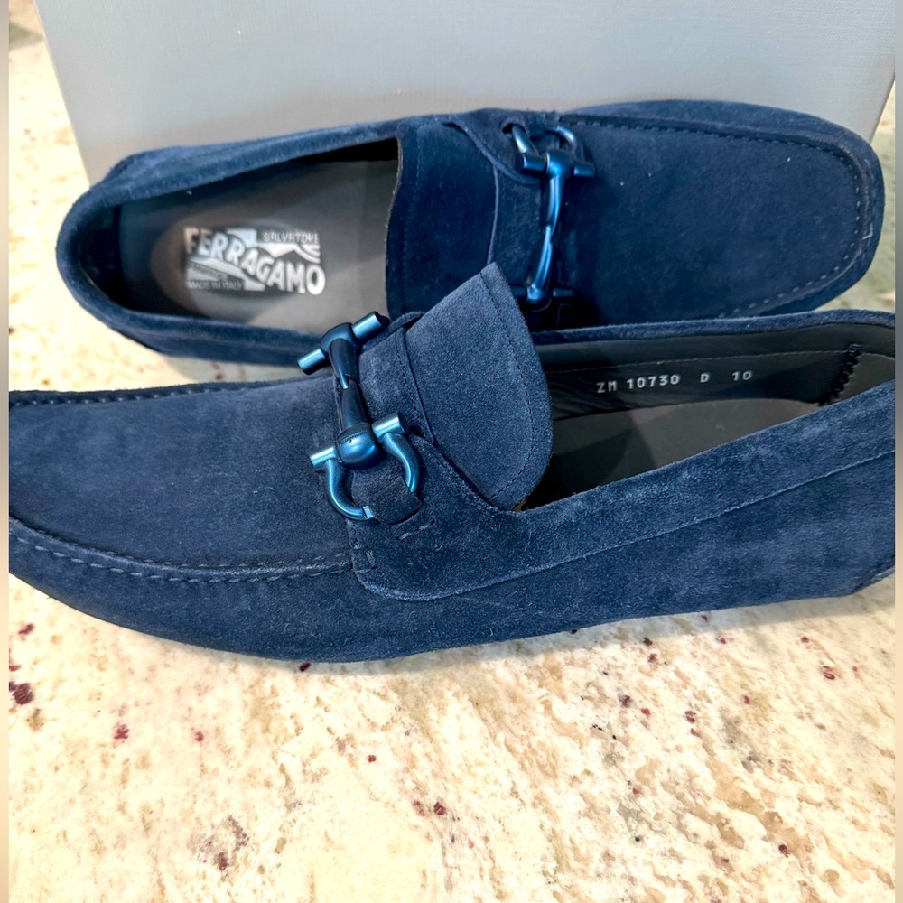 Salvatore Ferragamo Parigi Suede Moccasin Loafers